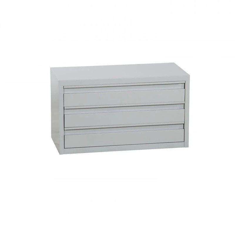 Caisson métallique gris 3 tiroirs pour atelier