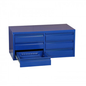 Caisson métallique bleu 6 tiroirs pour atelier