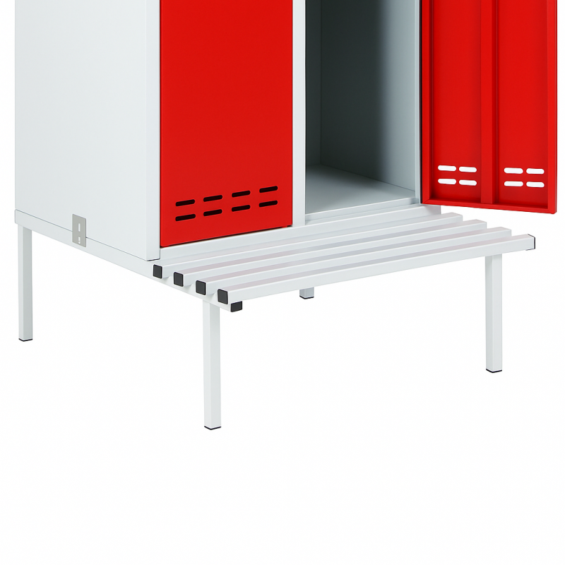 Banc pour vestiaire métallique