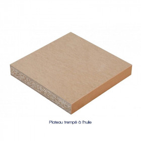 Table renforcée avec plateau trempé à l'huile