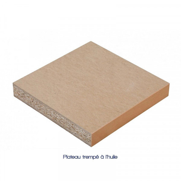 Table renforcée avec plateau trempé à l'huile