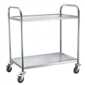 Chariot inox – 2 plateaux