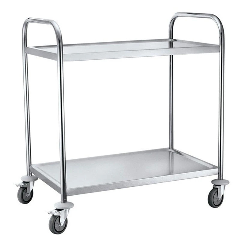 Chariot inox – 2 plateaux