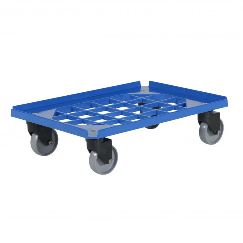 Plateau roulant L.600×l.400 – 2 roues fixes et 2 pivotantes
