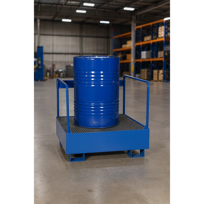 Bac de rétention avec ridelles – 1 fût