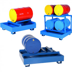 Bac de rétention avec supports de soutirage – 1 à 4 fûts