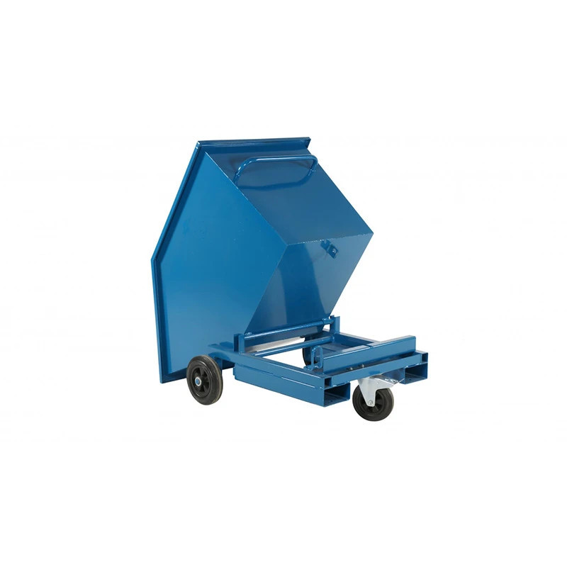 Chariot basculant 300 L – Acier renforcé & vidage manuel