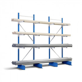 Cantilever léger simple face 75 kg/bras | Stockage charges longues