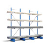 Cantilever léger simple face 75 kg/bras | Stockage charges longues