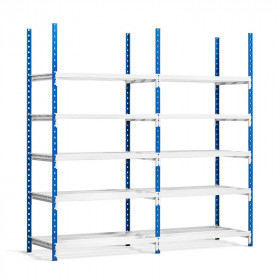 Rayonnage stockage léger 186 kg/niveau | Rack métallique professionnel