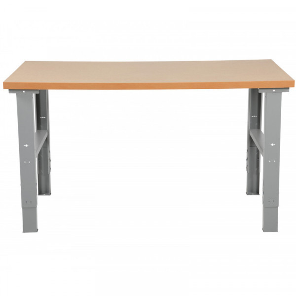 Table de travail renforcée réglable plateau trempé à l'huile